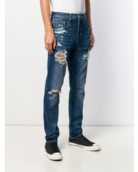 Мужские темно-синие рваные джинсы от R13