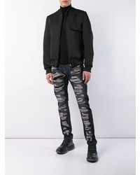 Мужские темно-синие рваные джинсы от Philipp Plein