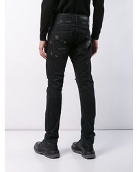 Мужские темно-синие рваные джинсы от Philipp Plein