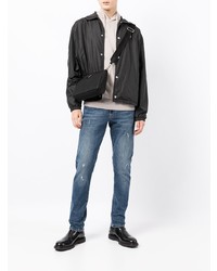 Мужские темно-синие рваные джинсы от Armani Exchange