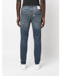 Мужские темно-синие рваные джинсы от Haikure