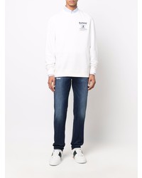 Мужские темно-синие рваные джинсы от Kiton