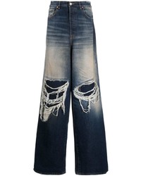 Мужские темно-синие рваные джинсы от Vetements
