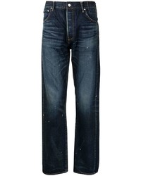 Мужские темно-синие рваные джинсы от VISVIM