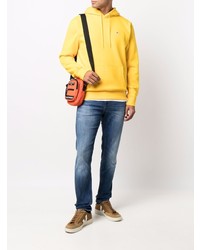 Мужские темно-синие рваные зауженные джинсы от Tommy Jeans