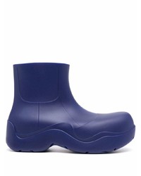 Мужские темно-синие резиновые ботинки челси от Bottega Veneta
