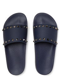 Мужские темно-синие резиновые сандалии от Valentino