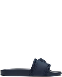 Мужские темно-синие резиновые сандалии от Versace