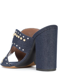 Темно-синие сабо с шипами от Tabitha Simmons