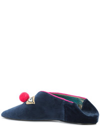 Темно-синие сабо от Figue