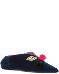 Темно-синие сабо от Figue