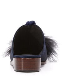 Темно-синие сабо от Tibi