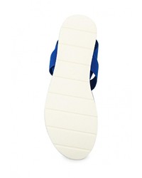 Темно-синие сандалии на плоской подошве от Flyfor