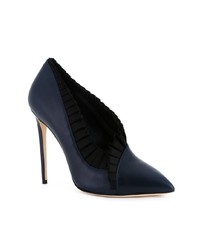 Темно-синие сатиновые туфли от Olgana