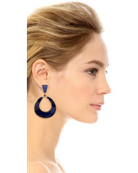 Темно-синие серьги от Kenneth Jay Lane