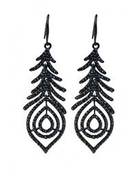 Темно-синие серьги