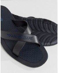 Мужские темно-синие сланцы от Armani Jeans