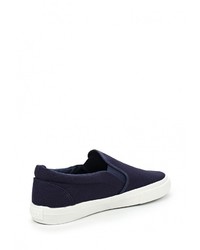 Мужские темно-синие слипоны из плотной ткани от Affex