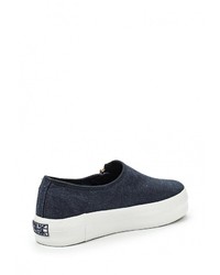 Женские темно-синие слипоны из плотной ткани от Keddo