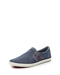 Мужские темно-синие слипоны от Bugatti