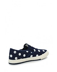 Женские темно-синие слипоны от Janessa