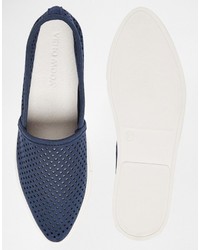 Женские темно-синие слипоны от Vero Moda