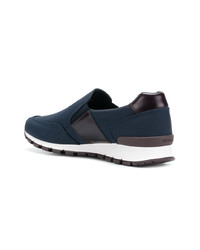 Мужские темно-синие слипоны от Prada