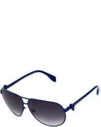 Женские темно-синие солнцезащитные очки от Alexander McQueen