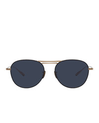 Мужские темно-синие солнцезащитные очки от Oliver Peoples