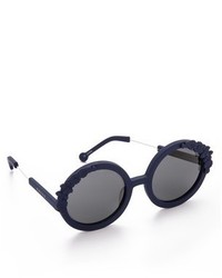 Женские темно-синие солнцезащитные очки от Preen by Thornton Bregazzi
