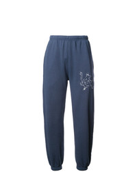 Женские темно-синие спортивные штаны с принтом от Adaptation