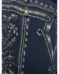Мужские темно-синие спортивные штаны с принтом от Dolce & Gabbana