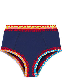 Темно-синие трусики бикини крючком