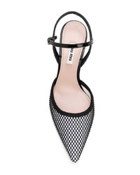 Темно-синие туфли в сеточку от Miu Miu