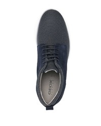 Темно-синие туфли дерби из плотной ткани от Geox