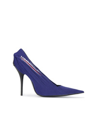 Темно-синие туфли из плотной ткани от Balenciaga