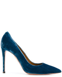 Темно-синие туфли от Aquazzura