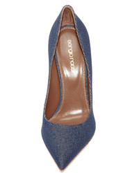 Темно-синие туфли от Sergio Rossi