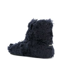 Темно-синие угги от Miu Miu