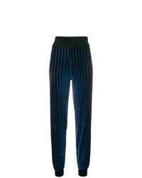 Темно-синие узкие брюки в вертикальную полоску от Sonia Rykiel