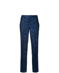 Темно-синие узкие брюки с принтом от Ermanno Scervino