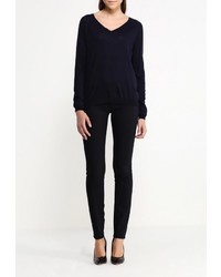 Темно-синие узкие брюки от Gas