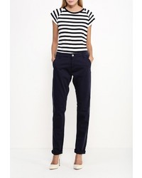 Темно-синие узкие брюки от Gas