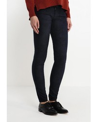 Темно-синие узкие брюки от Gas