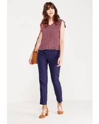 Темно-синие узкие брюки от Incity