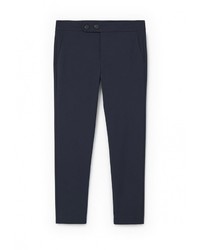 Темно-синие узкие брюки от Mango