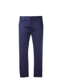 Темно-синие узкие брюки от MM6 MAISON MARGIELA