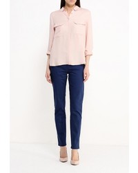 Темно-синие узкие брюки от Modis