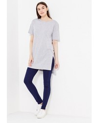 Темно-синие узкие брюки от Modis