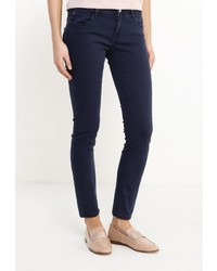 Темно-синие узкие брюки от Motivi